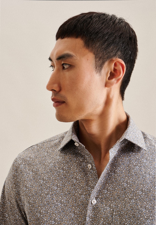 Regular Business Hemd Floral in Braun |  Seidensticker Onlineshop