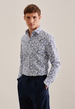 Slim Performance-Hemd Floral in Hellblau |  Seidensticker Onlineshop