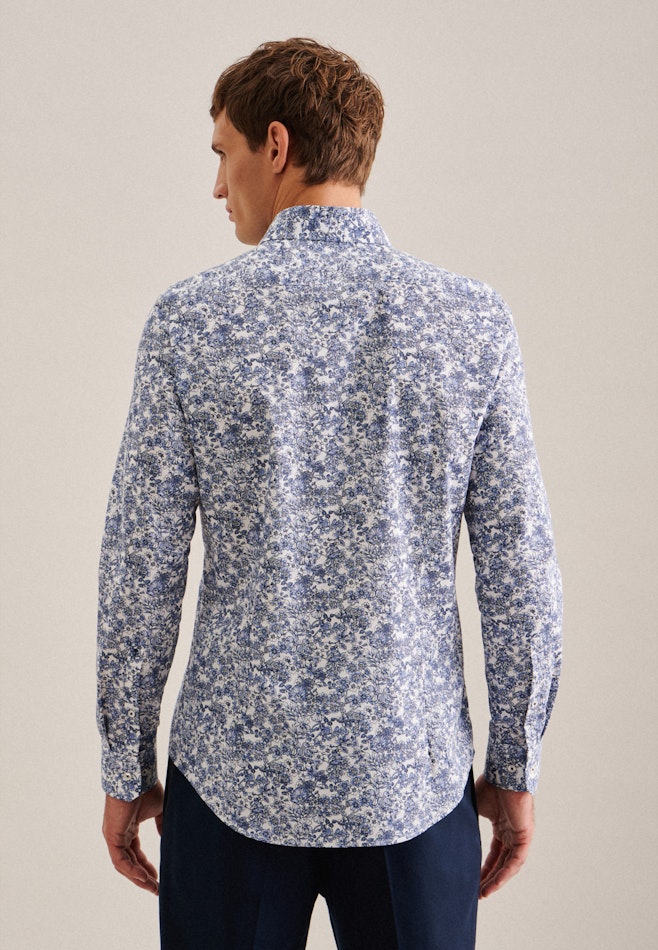 Slim Performance shirt Floral in Light Blue | Seidensticker online shop