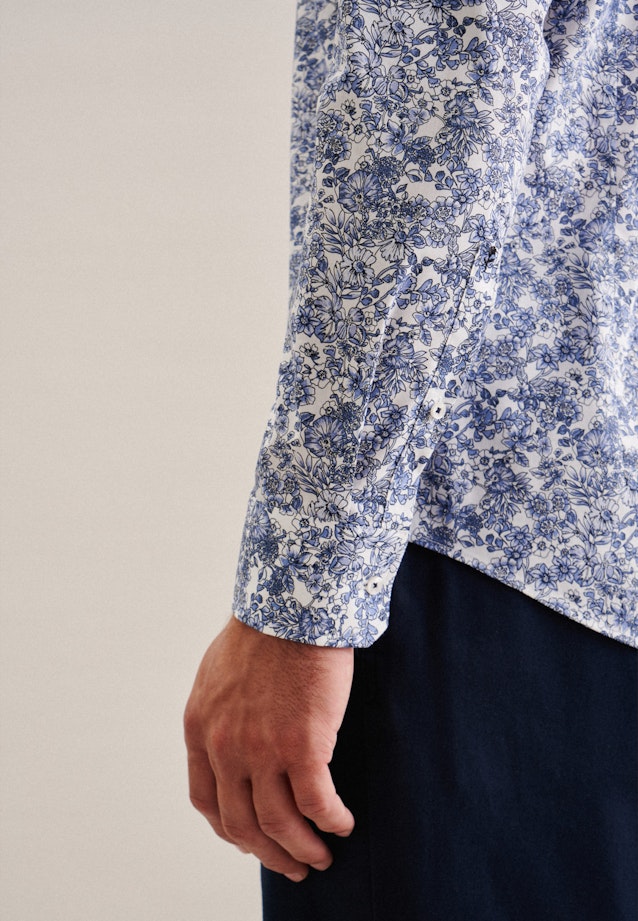 Slim Performance-Hemd Floral in Hellblau |  Seidensticker Onlineshop