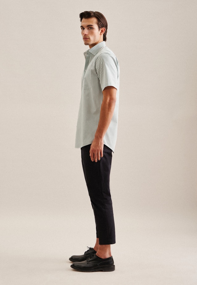 Regular Business Hemd Streifen in Grün |  Seidensticker Onlineshop