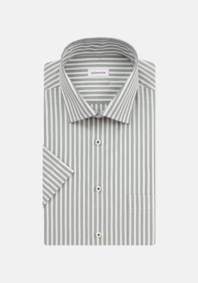 Bügelfreies Popeline Kurzarm Business Hemd in Regular mit Kentkragen in Grün |  Seidensticker Onlineshop