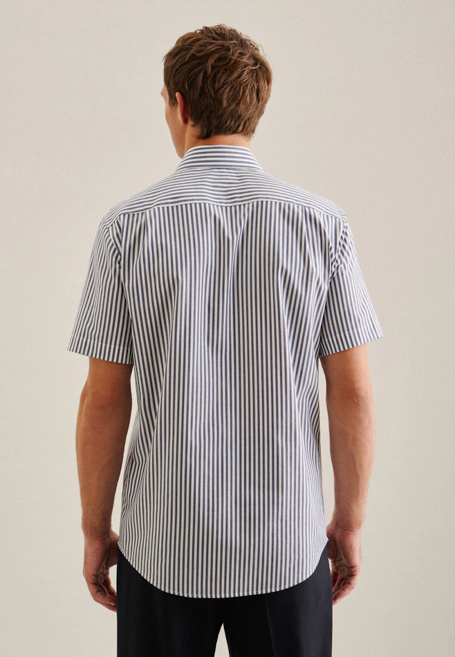 Regular Business shirt Stripe in Medium Blue | Seidensticker online shop