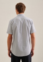 Regular Business Hemd Streifen in Mittelblau |  Seidensticker Onlineshop