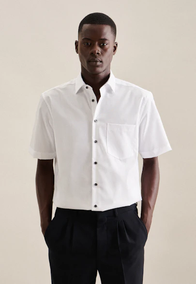 Regular Business shirt Uni in White |  Seidensticker Onlineshop