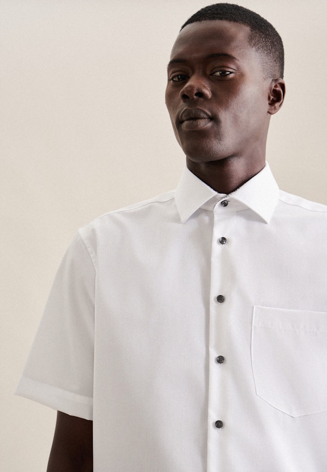 Regular Chemise d'affaires Uni in Blanc |  Seidensticker Onlineshop