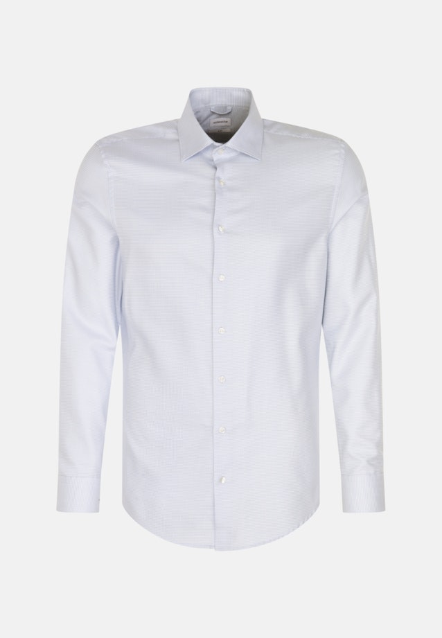 Easy-iron Structure Business Shirt in Shaped with Kent-Collar in Light Blue |  Seidensticker Onlineshop