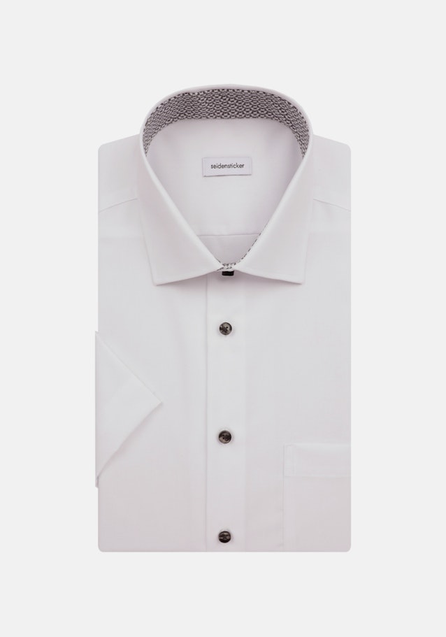 Bügelfreies Popeline Kurzarm Business Hemd in Comfort mit Kentkragen in Weiß |  Seidensticker Onlineshop