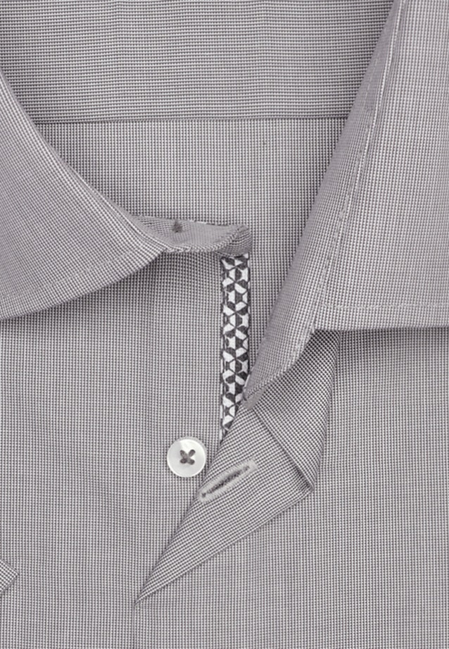 Non-iron Poplin Short sleeve Business Shirt in Slim with Kent-Collar in Grey |  Seidensticker Onlineshop