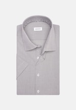 Non-iron Poplin Short sleeve Business Shirt in Slim with Kent-Collar in Grey |  Seidensticker Onlineshop