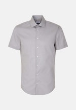 Non-iron Poplin Short sleeve Business Shirt in Slim with Kent-Collar in Grey |  Seidensticker Onlineshop