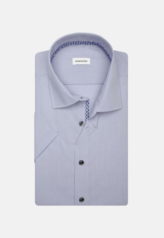 Non-iron Poplin Short sleeve Business Shirt in Slim with Kent-Collar in Light Blue |  Seidensticker Onlineshop