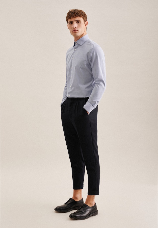 Slim Chemise d'affaires Pied de poule in Bleu Clair |  Seidensticker Onlineshop