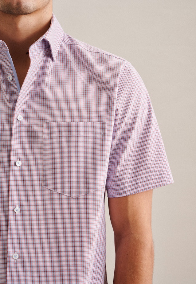 Comfort Business Hemd Karo in Rot |  Seidensticker Onlineshop