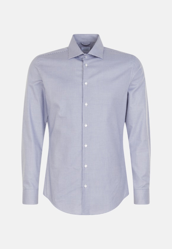 Shaped Chemise d'affaires Pepita in Bleu Clair |  Seidensticker Onlineshop