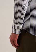 Shaped Business Hemd Streifen in Grün |  Seidensticker Onlineshop