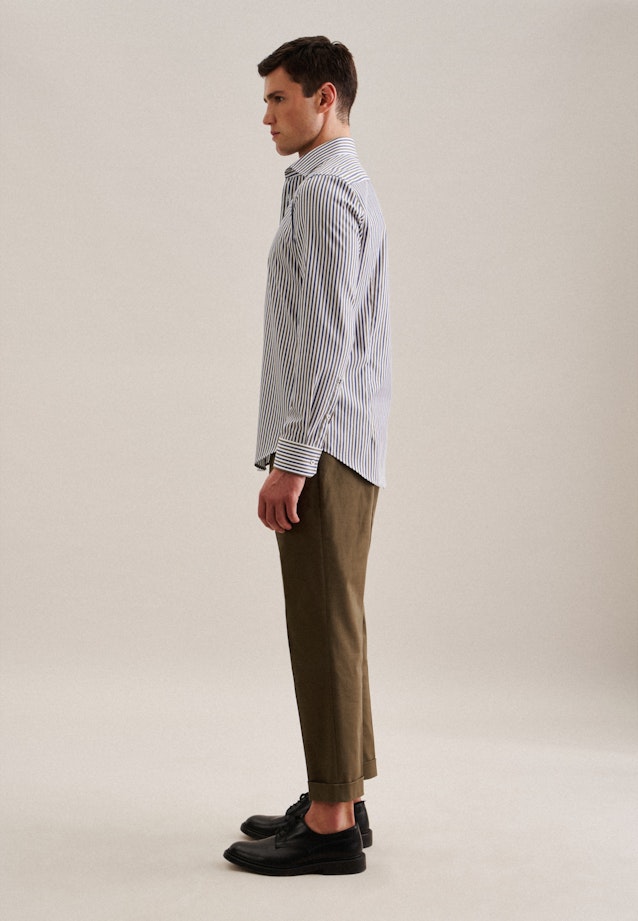 Shaped Business Hemd Streifen in Grün |  Seidensticker Onlineshop