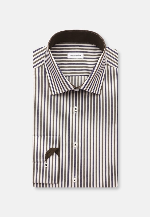 Shaped Business Hemd Streifen in Grün |  Seidensticker Onlineshop