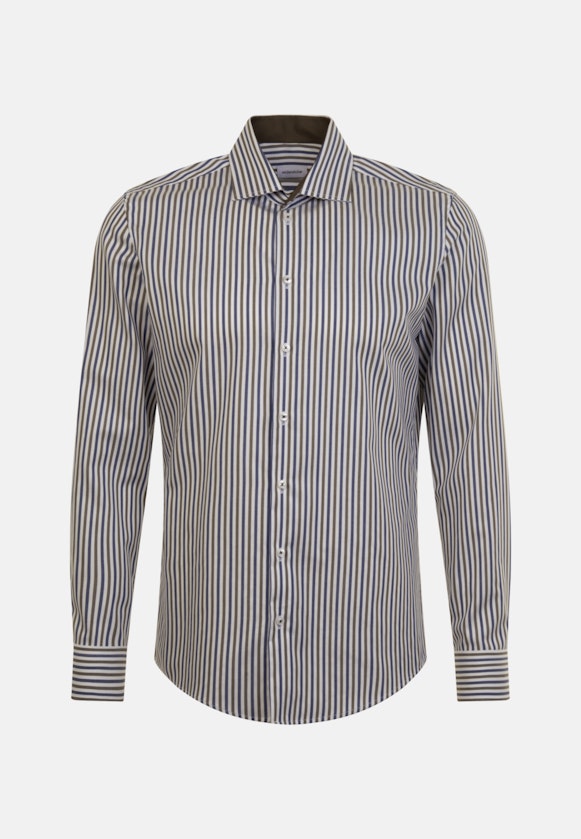 Shaped Business Hemd Streifen in Grün |  Seidensticker Onlineshop