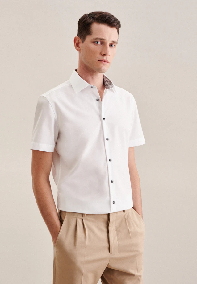 Shaped Business shirt Uni in White |  Seidensticker Onlineshop