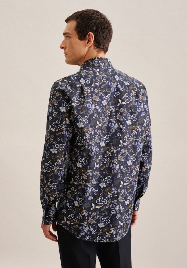Business Shirt in Comfort with Kent-Collar in Dark Blue | Seidensticker Onlineshop
