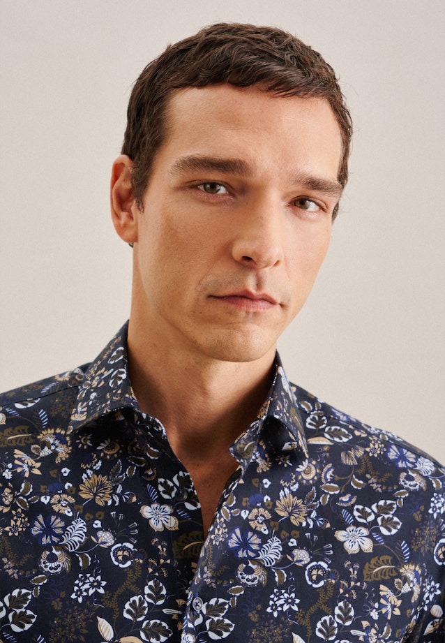 Comfort Chemise d'affaires Imprimé in Bleu Foncé |  Seidensticker Onlineshop