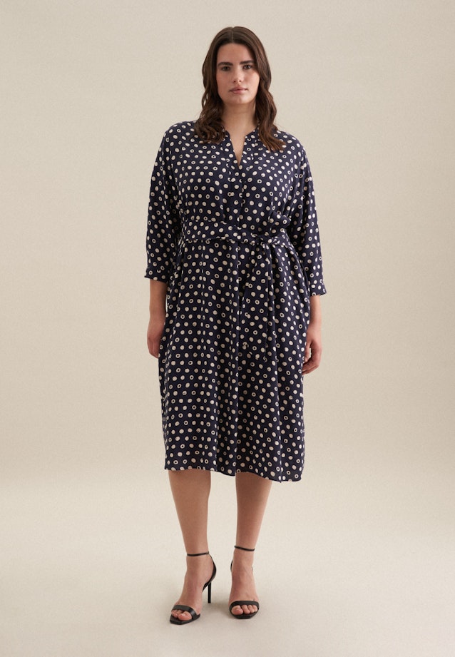 Curvy Robe Regular Manchon 3/4 in Bleu Foncé |  Seidensticker Onlineshop