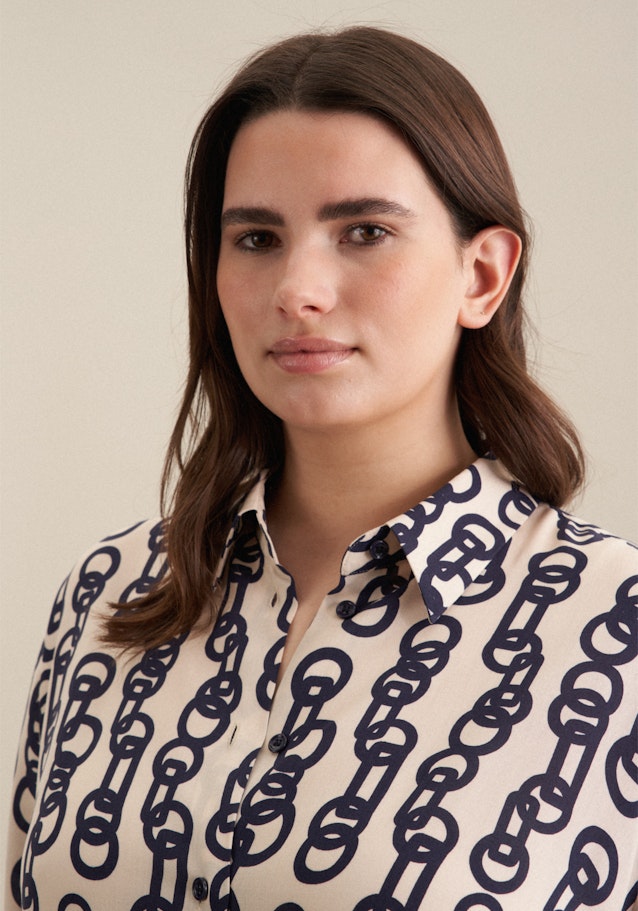 Hemdbluse Kettenprint in Ecru | Seidensticker Onlineshop
