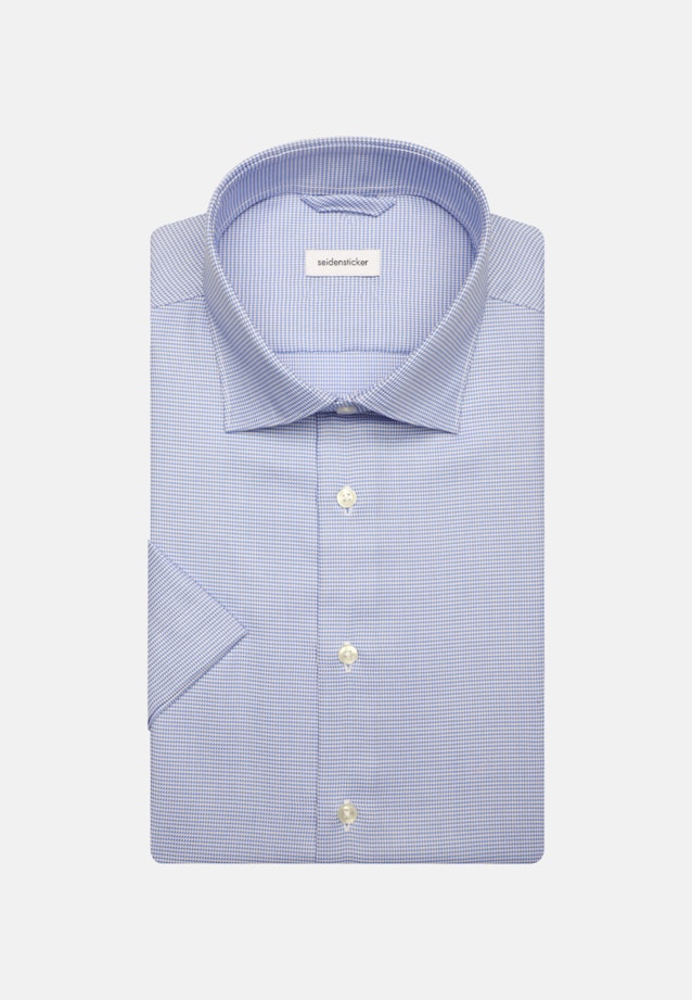 Non-iron Structure Short sleeve Business Shirt in Shaped with Kent-Collar in Light Blue |  Seidensticker Onlineshop