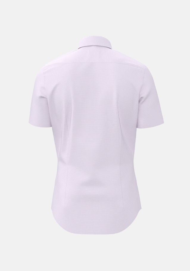 Non-iron Structure Short sleeve Business Shirt in Shaped with Kent-Collar in Purple | Seidensticker Onlineshop