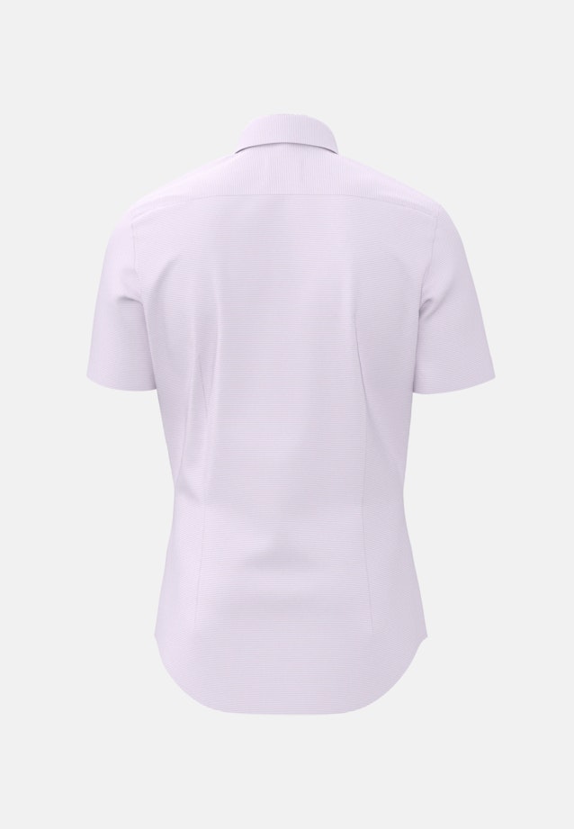 Non-iron Struktur korte arm Business overhemd in Shaped with Kentkraag in Paars | Seidensticker Onlineshop