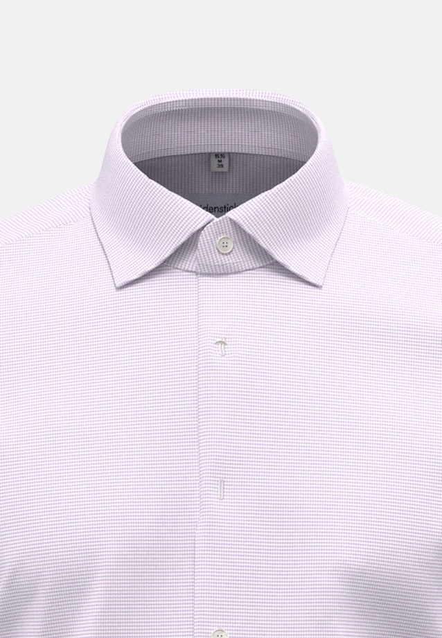 Non-iron Structure Short sleeve Business Shirt in Shaped with Kent-Collar in Purple |  Seidensticker Onlineshop