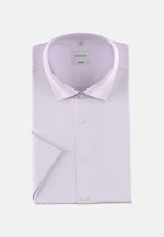 Non-iron Structure Short sleeve Business Shirt in Shaped with Kent-Collar in Purple |  Seidensticker Onlineshop