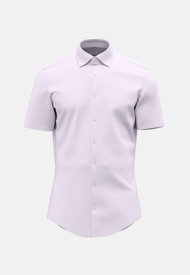 Non-iron Structure Short sleeve Business Shirt in Shaped with Kent-Collar in Purple | Seidensticker online shop