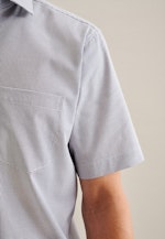 Non-iron Poplin Short sleeve Business Shirt in Regular with Kent-Collar in Medium Blue |  Seidensticker Onlineshop