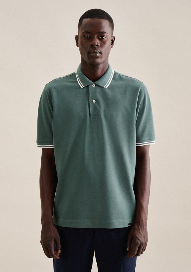 Kragen T-Shirt Regular in Grün | Seidensticker Onlineshop