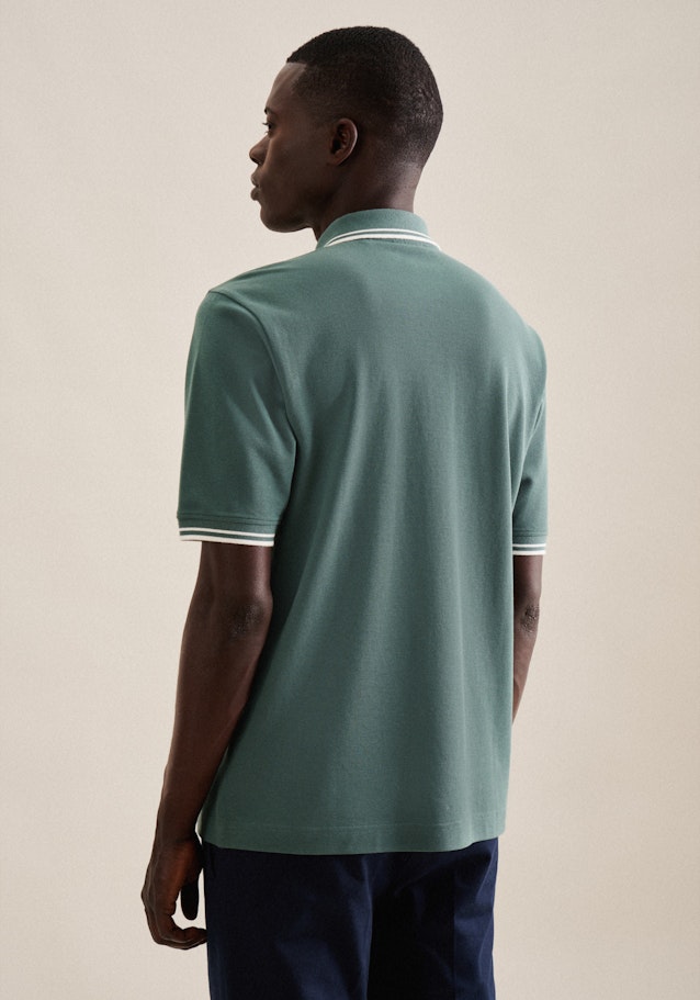 Kragen T-Shirt Regular in Grün | Seidensticker Onlineshop