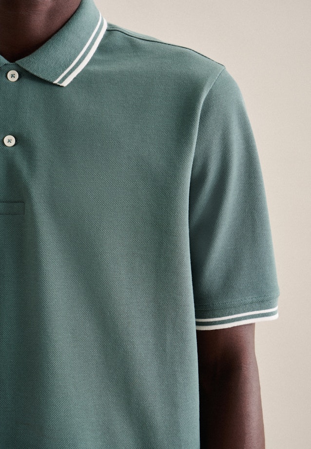 Kraag T-Shirt in Groen |  Seidensticker Onlineshop
