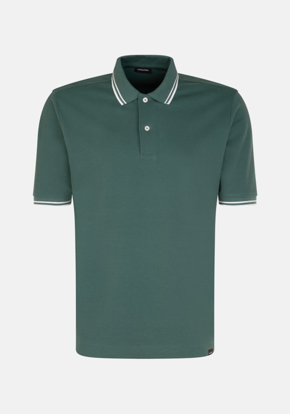 Kragen T-Shirt Regular in Grün |  Seidensticker Onlineshop