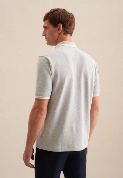 Regular Polo Streifen platziert in Grau |  Seidensticker Onlineshop