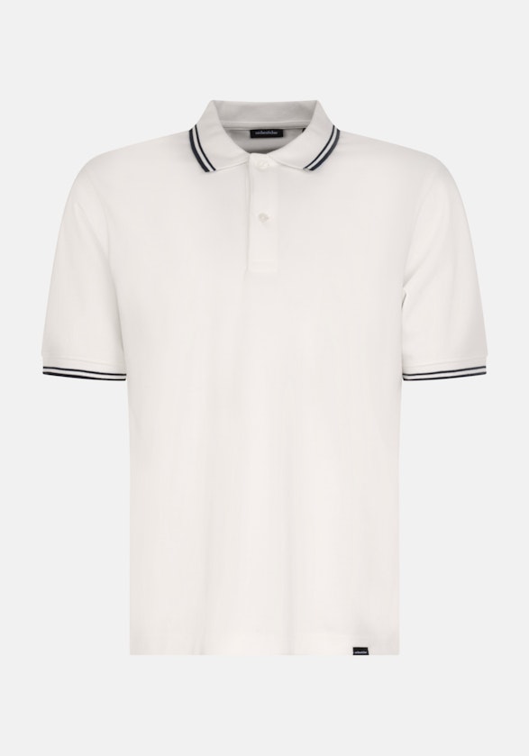 Collar T-Shirt in Ecru |  Seidensticker Onlineshop
