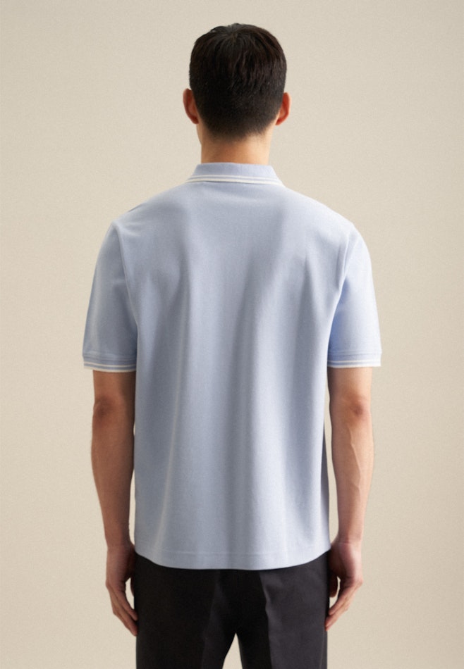 Collar T-Shirt in Light Blue | Seidensticker online shop