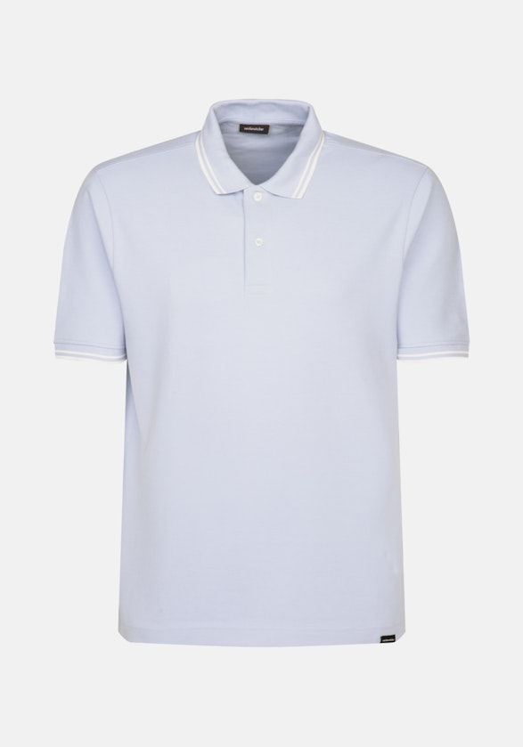 Kragen T-Shirt Regular in Hellblau |  Seidensticker Onlineshop