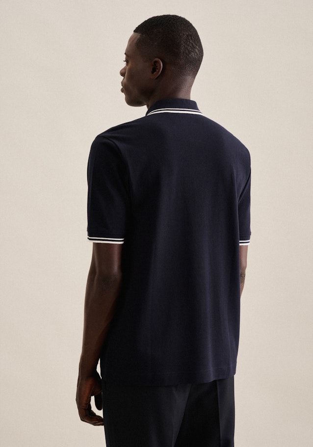 Collar T-Shirt in Dark Blue | Seidensticker Onlineshop