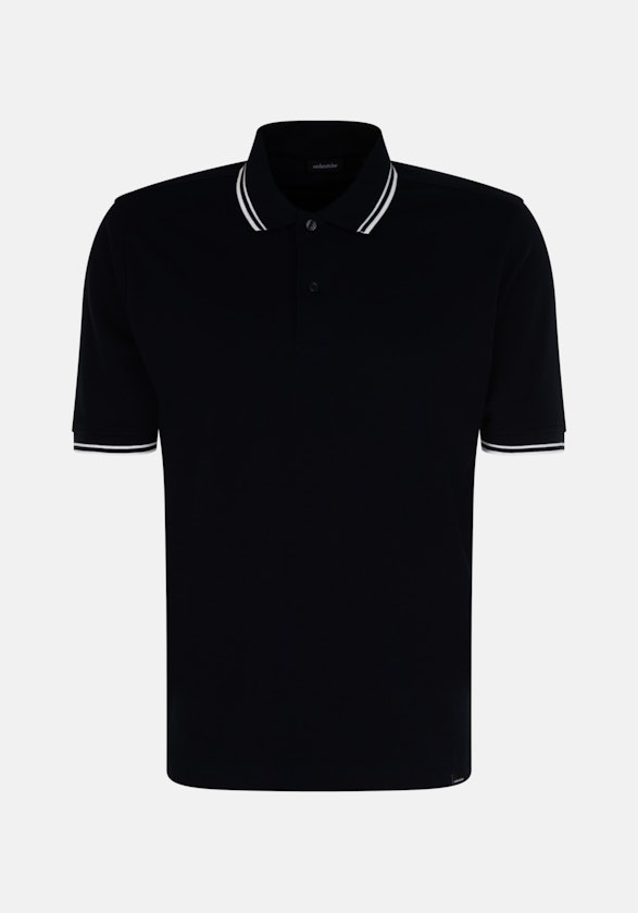 Collar T-Shirt in Dark Blue |  Seidensticker Onlineshop