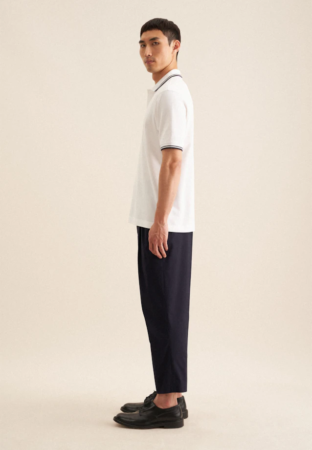 Regular Polo strips placed in White |  Seidensticker Onlineshop