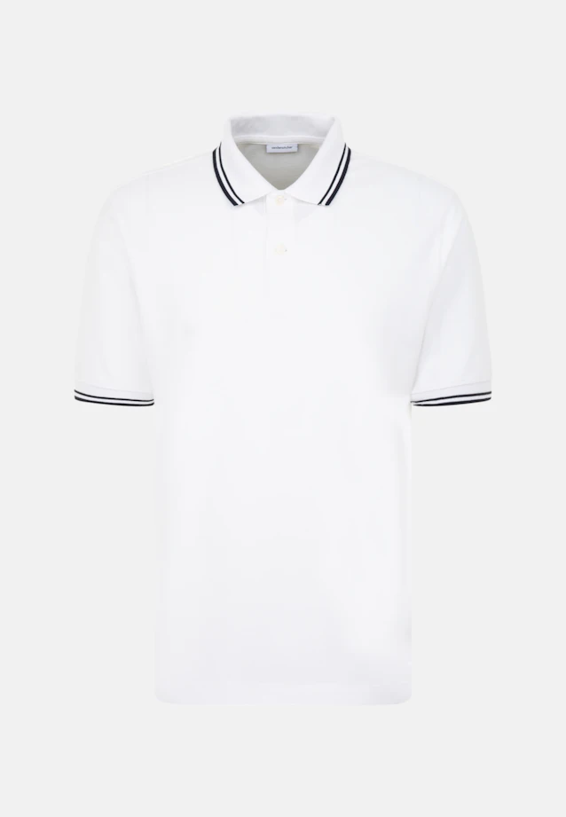 Regular Polo strips placed in White |  Seidensticker Onlineshop