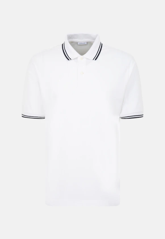 Regular Polo strips placed in White |  Seidensticker Onlineshop