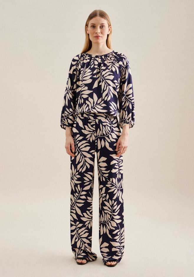 Regular Hose Blätter in Dunkelblau | Seidensticker Onlineshop