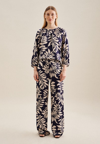 Regular Hose Blätter in Dunkelblau |  Seidensticker Onlineshop